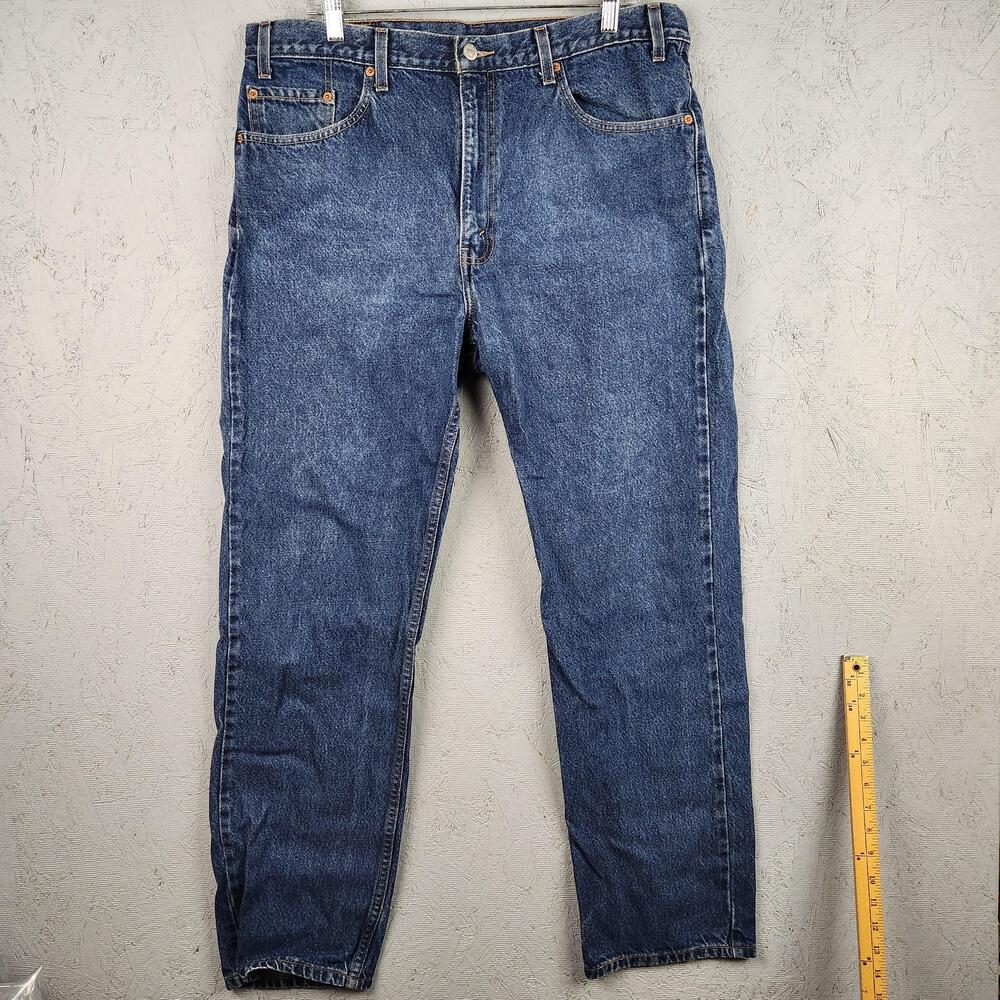 Vintage Levis 505 Jeans Mens 38x32 Blue Regular Fit Straight Leg Western Cowboy